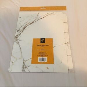U Brands | Dividers | White & Gray Marble Print